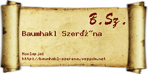 Baumhakl Szeréna névjegykártya